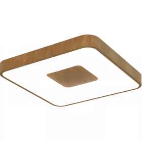 COIN квадратная лампа на потолок LED 80W - 2700-5000K REMOTE CONTROL - дерево