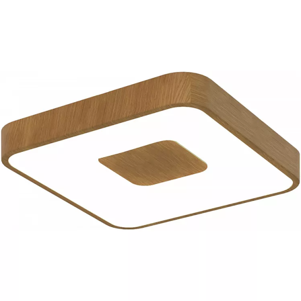 COIN квадратная лампа на потолок LED 56W - 2700-5000K REMOTE CONTROL - дерево - фото 2