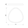 NISEKO треугольная лампа на потолок LED CEILING 61 CM-3000K - дерево