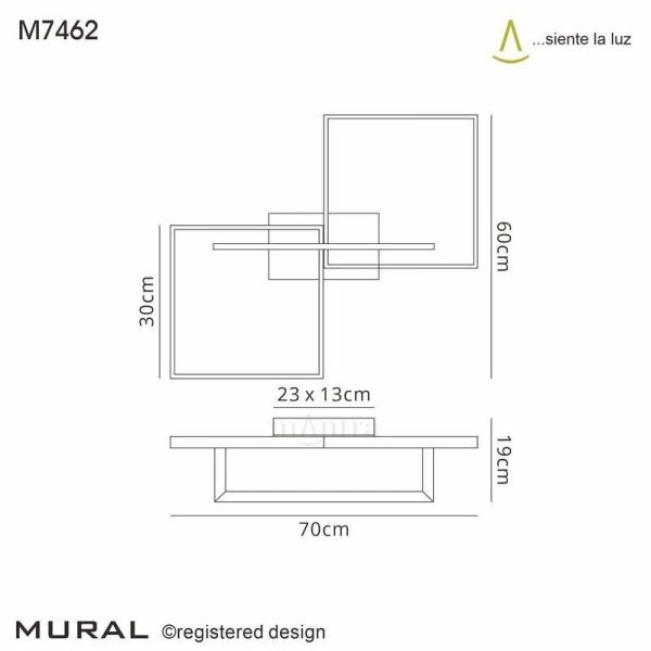 MURAL BLACK лампа на потолок 48W 3000K