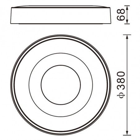 COIN світильник на стелю 56W - 2700-5000K - REMOTE CONTROL - BLACK