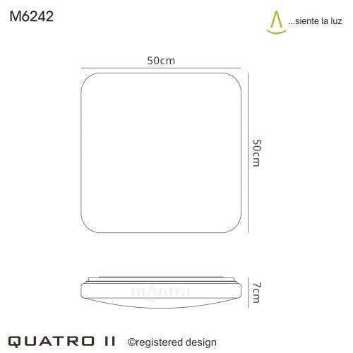 QUATRO II світло на стелю 50 CM - 5000K - фото 3