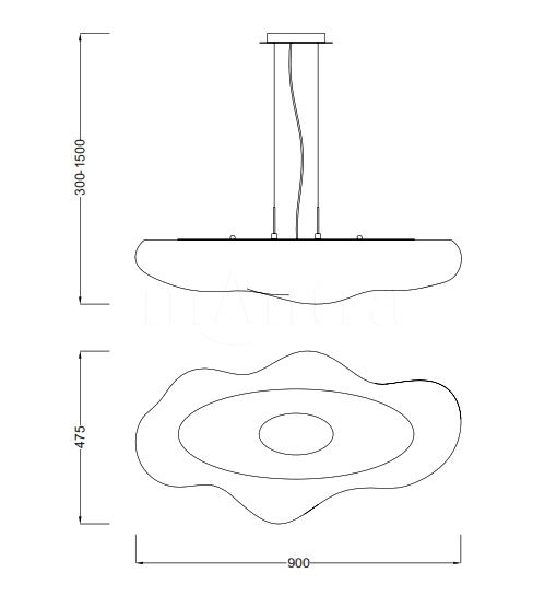 EOS лампа на потолок 4L IP44