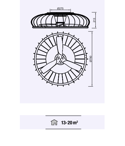 NATURE Большая лампа на потолок LED G&FAN с удаленным контролем - фото 2