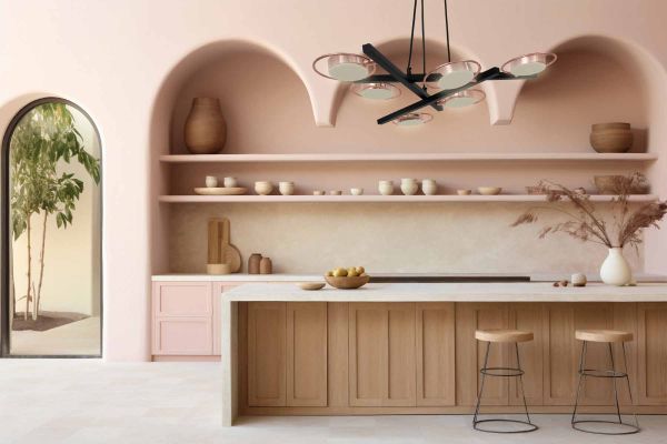 Люстра LED*6 (7W) 790*220 мм Железо, акрил Розово-золотой, черный Astro - фото 2