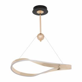 Люстра LED 800 мм Алюміній, силікагель Чорний, золотий Astro