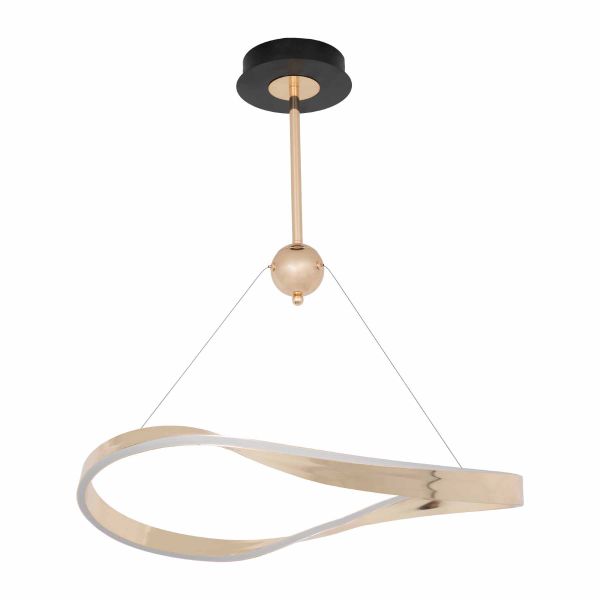 Люстра LED 600 мм Алюміній, силікагель Чорний, золотий Astro - фото 3