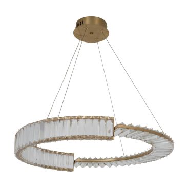 Люстра LED65W 600 мм Залізо, кришталь Мідно-золотий Astro