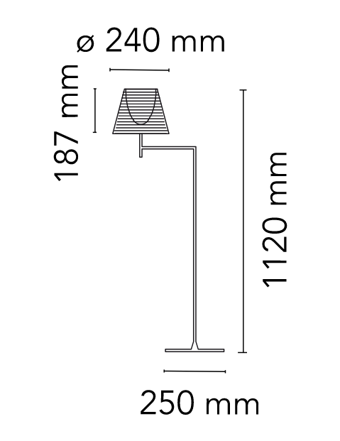 Торшер KTRIBE F1 DIM EU хром/алюм (корпус, диффузор) Серебро FLOS - фото 2