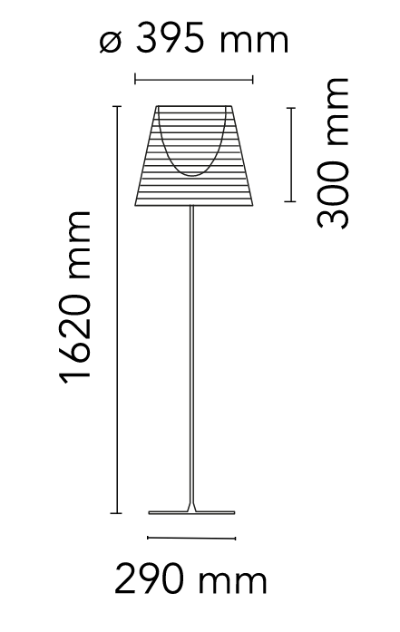 Торшер KTRIBE F2 DIM EU хром\дим (корпус, дифузор) FLOS - фото 4