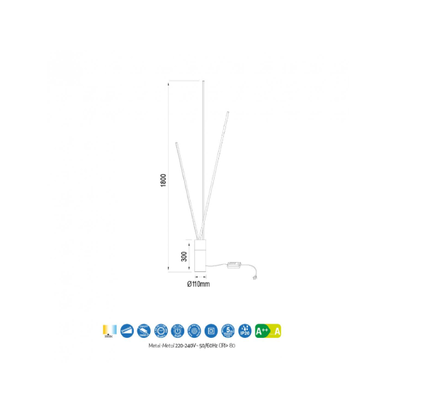 VERTICAL торшер LED черный*G - фото 5