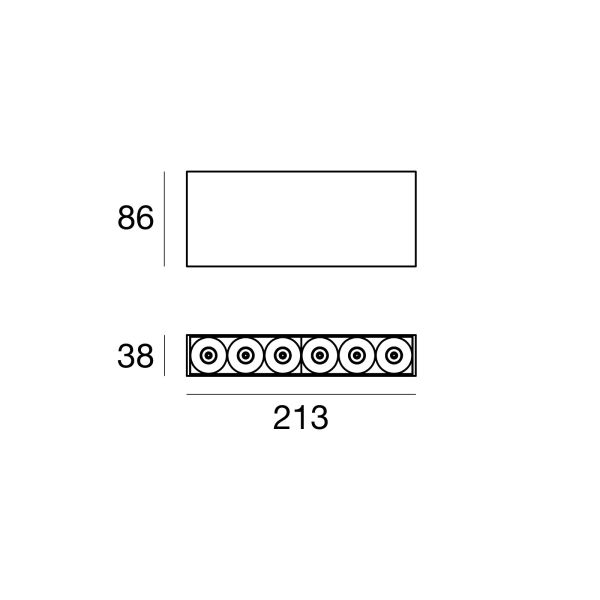 CELL_C 32 cвітильник на стелю 6Led x2W BC 45° BG, NG LINEA LIGHT - фото 2