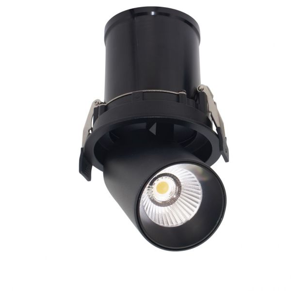 GARDA LED точкове світло вмонтоване (SWIVEL) BLACK 7 W 3000K