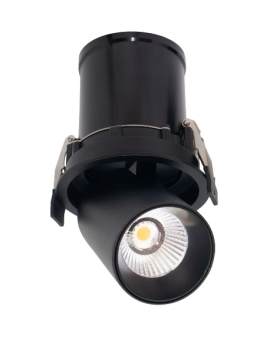 GARDA LED точкове світло вмонтоване (SWIVEL) BLACK 12W 3000K
