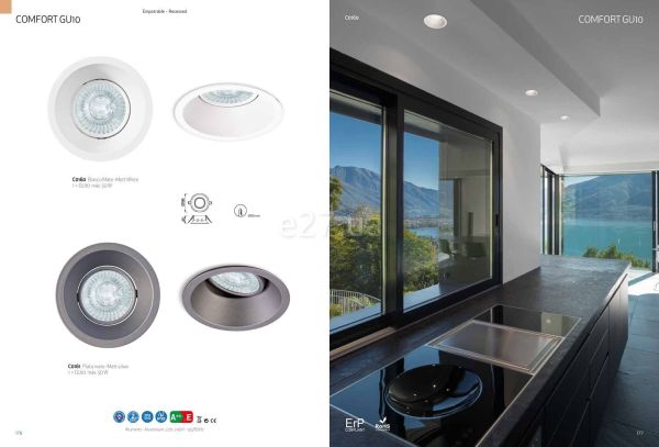 COMFORT GU10 точкове світло вмонтоване кругле біле - фото 3