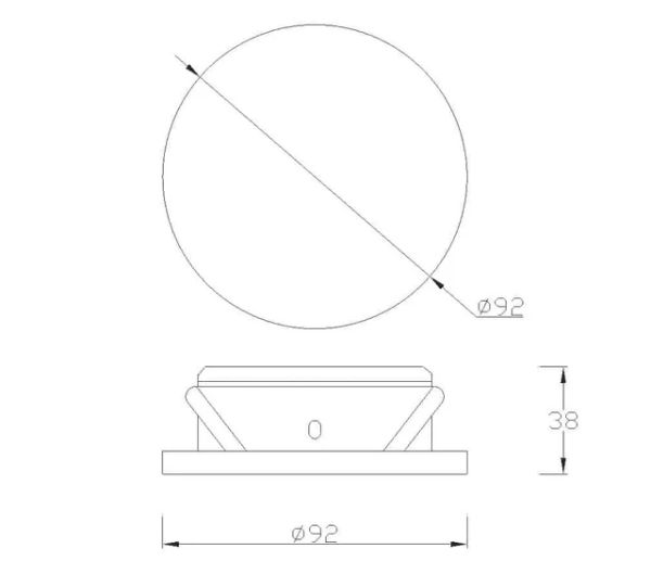 METACRILATO точкове світло вмонтоване кругле LED SMD 7W 3000K - фото 2