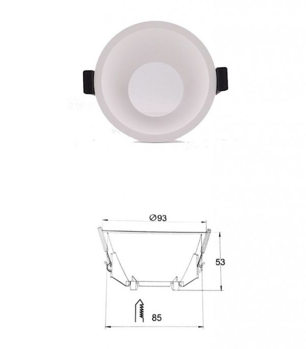 LAMBORJINI точечный встроенный фиксированный светильник 6839 (Blanco mate-Matt white) Mantra - фото 2