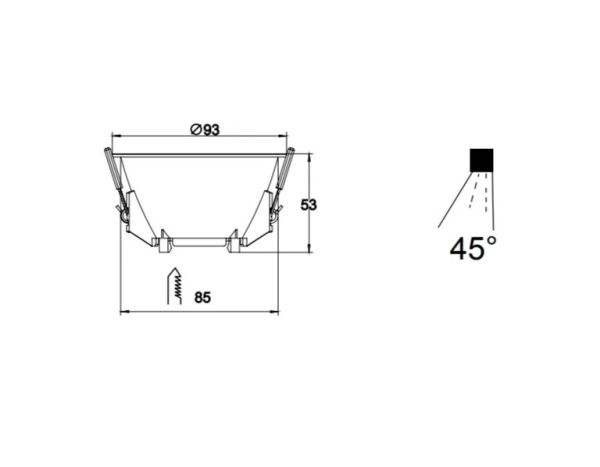 LAMBORJINI точечный встроенный фиксированный светильник 6839 (Blanco mate-Matt white) Mantra - фото 4