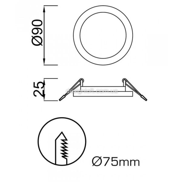 SAONA Точечный круглый светильник белый 6W C0180 4000K Mantra - фото 4
