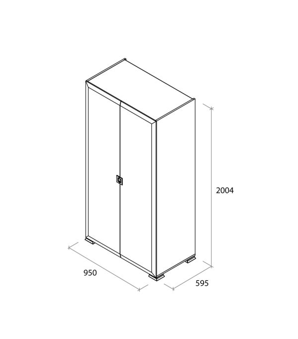 Шафа для одягу 2-х дверна Карат
