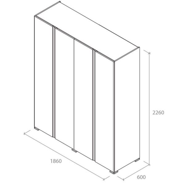 Шафа для одягу, 4-х дверна Avangard