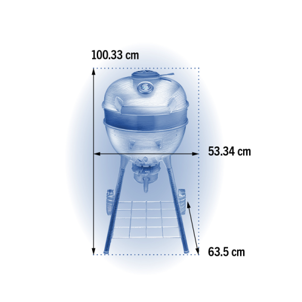 Угольный гриль Napoleon Professional 47 см PRO18K-LEG-3 - фото 5
