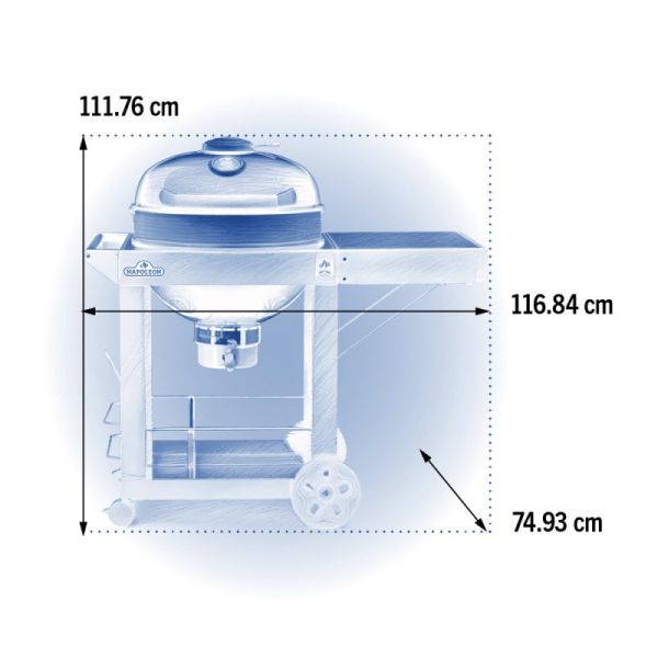 Вугільний гриль зі столом Napoleon Professional 57 см PRO22K-CART-3 - фото 13