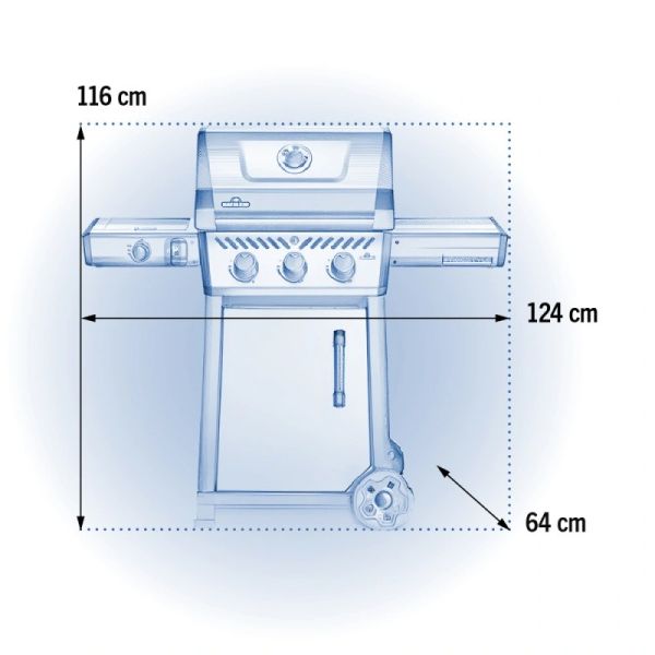 Газовый гриль Napoleon Freestyle 365 DSBPK, черный F365DSBPK-1-UA - фото 13