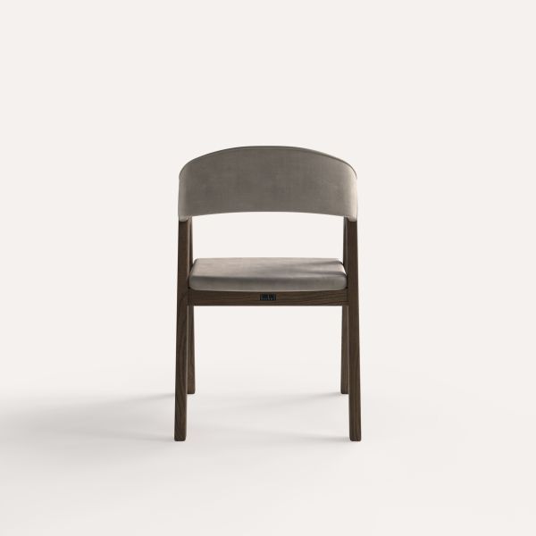 Евр — стілець з тонованого карпатського ясену в бежевій тканині - фото 4