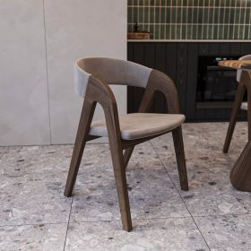 Евр — стілець з тонованого карпатського ясену в бежевій тканині