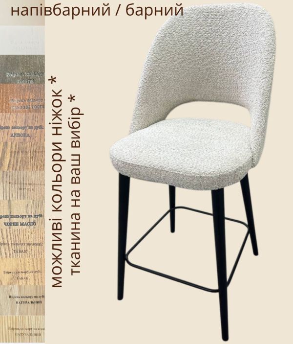 Металеві стільці для дому та закладів Барний/напівбарний Барні та напівбарні стільці з металевим каркасом