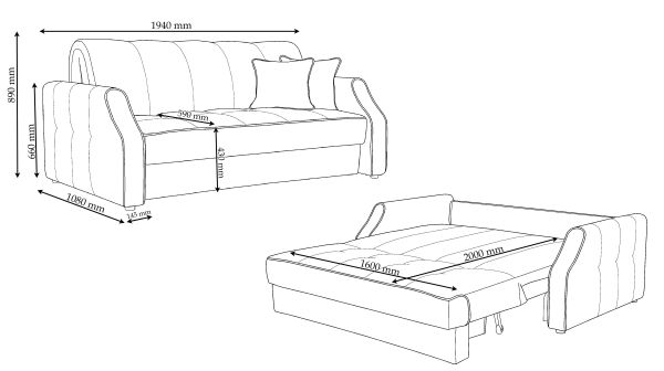 Диван Джерсі акордеон 1,6 м - фото 5