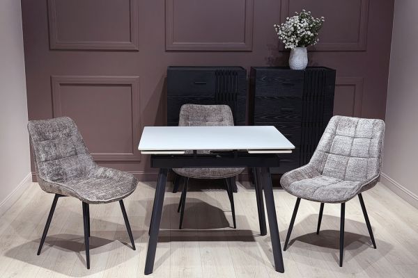 Brim Стіл обеденный, Cream truffle charm black base (13847) - фото 2