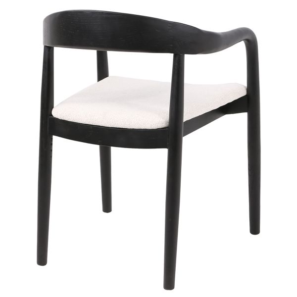 Denali Стул обеденный с подлокотниками, Savanna beige black wood (13952) - фото 6