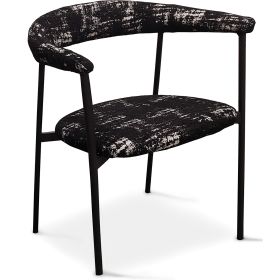 Hush Cтілець обідній з підлокітниками, Resin luxury volcanic black base (13999)