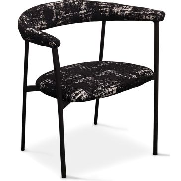 Hush Стул обеденный с подлокотниками, Resin luxury volcanic black base (13999)