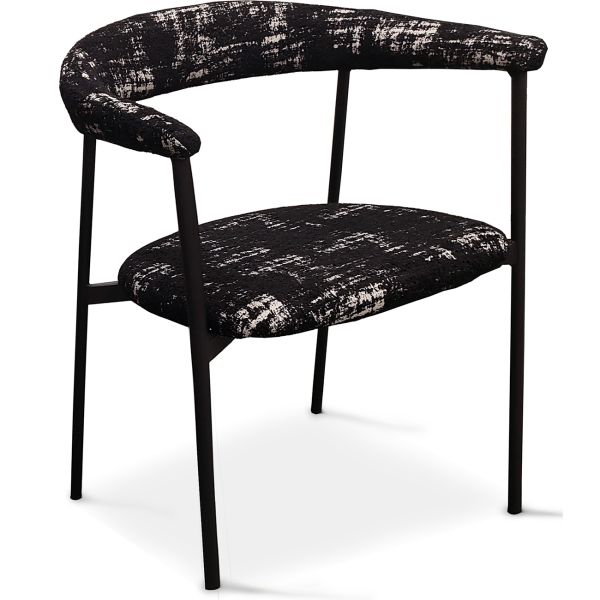 Hush Cтілець обідній з підлокітниками, Resin luxury volcanic black base (13999)