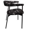 Hush Cтілець обідній з підлокітниками, Resin luxury volcanic black base (13999) - фото 2