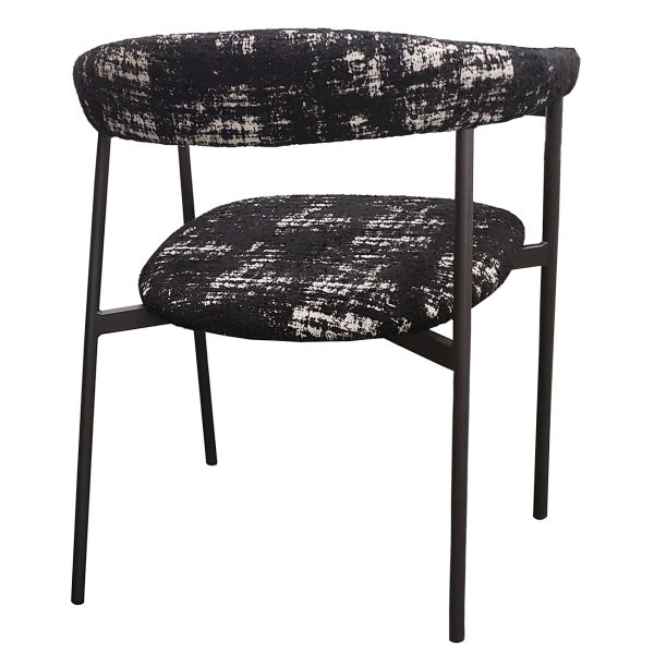 Hush Cтілець обідній з підлокітниками, Resin luxury volcanic black base (13999) - фото 3