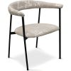 Hush Стул обеденный с подлокотниками, Sand luxury volcanic black base (16104) - фото 3