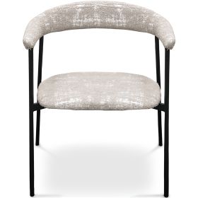 Hush Стул обеденный с подлокотниками, Sand luxury volcanic black base (16104)