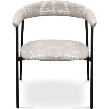 Hush Стул обеденный с подлокотниками, Sand luxury volcanic black base (16104)