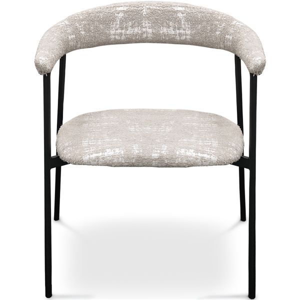 Hush Стул обеденный с подлокотниками, Sand luxury volcanic black base (16104)