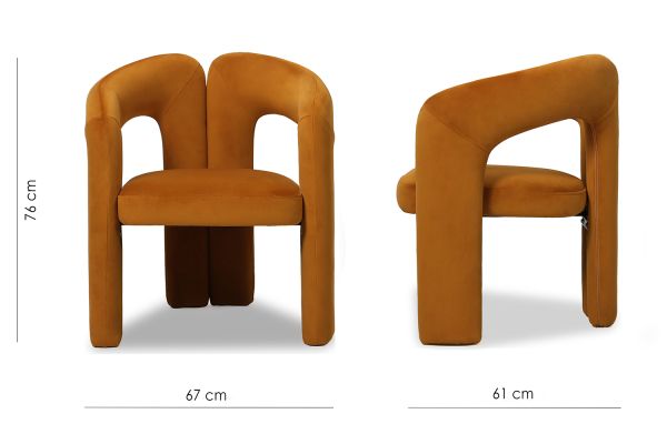 Mason Крісло, Spicy saffron velvet (16098) - фото 6