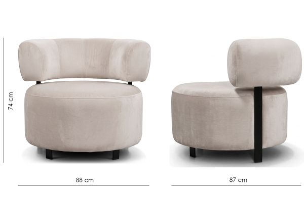 Leo Кресло, Reed beige velvet (16037) - фото 6