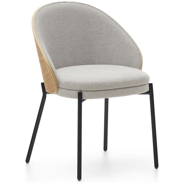 Elba Стілець обідній, Moon salt and black legs (13854) - фото 2