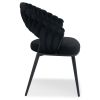 Minori Cтілець обідній з підлокітниками, Black moon velvet black base (16053) - фото 3