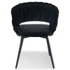 Minori Cтілець обідній з підлокітниками, Black moon velvet black base (16053) - фото 5