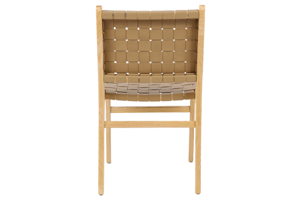 Nest Стул обеденный, Beige leather natural wood (13949) - фото 5