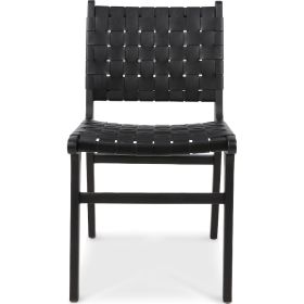 Nest Стілець обідній, Black leather black wood (13950)